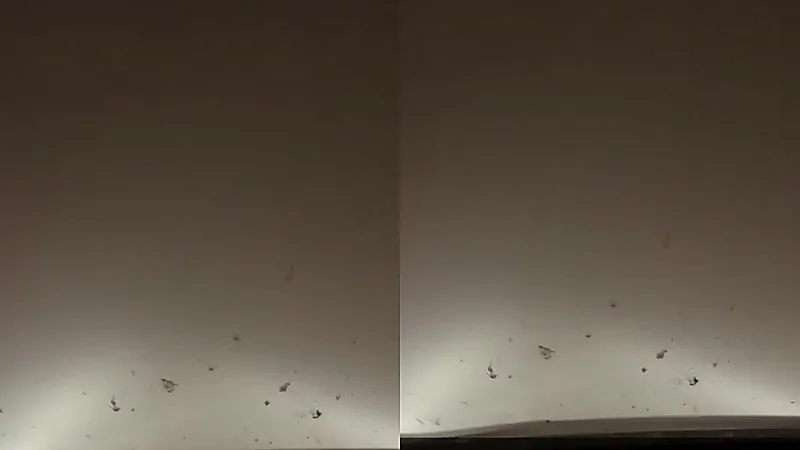 رياح هابطة تتسبب بانعدام الرؤية قرب أم سدرة باتجاه الرياض .. فيديو