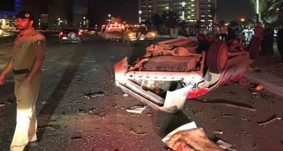 مصرع وإصابة 5 إثر حادث انقلاب بـ " شمال جدة "