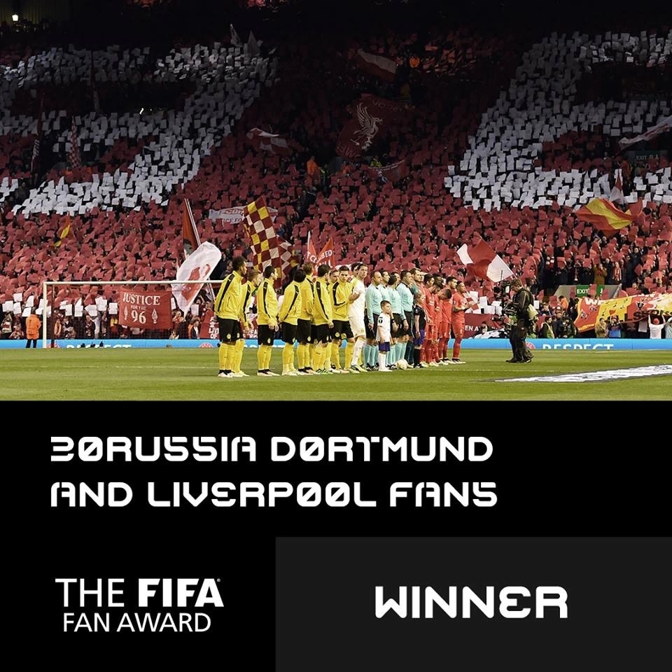 دورتموند وليفربول يحصدان لقب أفضل جمهور في حفل "فيفا"