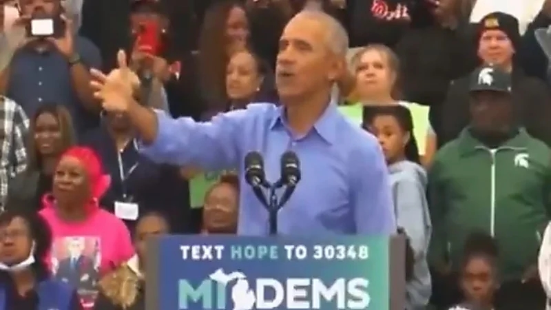 بالفيديو.. "أوباما" يحاول إنقاذ الديمقراطيين والجمهور يغضب: اللعنة جو بايدن