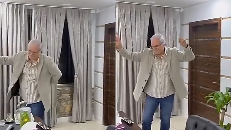 الفنان عبدالحكيم قطيفان يرقص فرحًا بسقوط الأسد .. فيديو