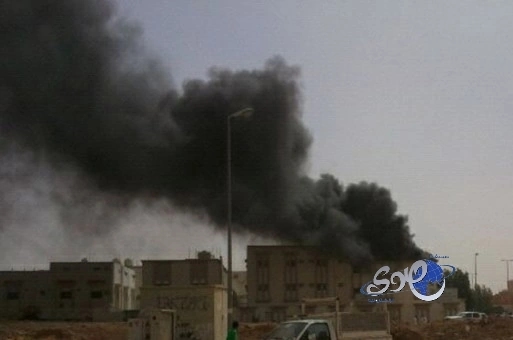 حريق في مبنى مصلحة المياه بتبوك