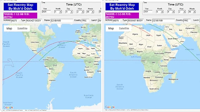 الفلك الدولي: معظم الدول العربية خارج دائرة الخطر لحطام الصاروخ الصيني باستثناء 4 دول