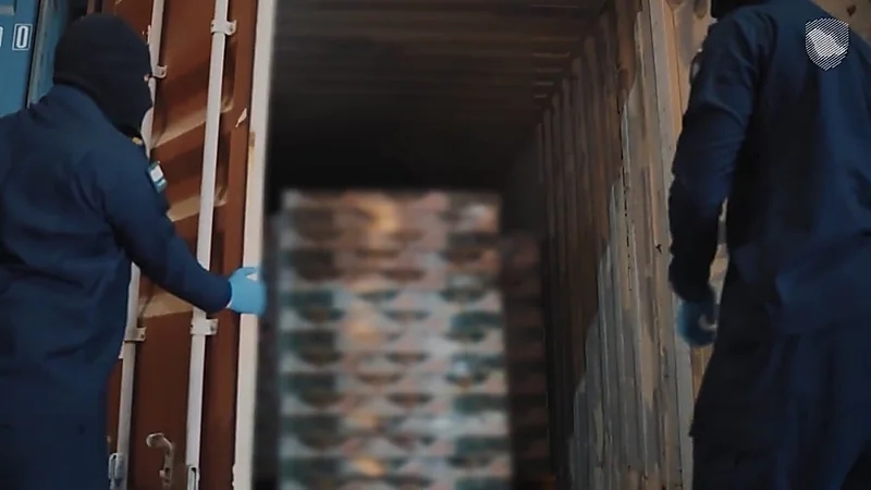 إحباط محاولة تهريب 646 ألف حبة من الإمفيتامين مخبأة داخل إرسالية فول في ميناء جدة.. فيديو