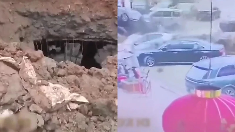 انفجار مروّع في حفرة بالصرف الصحي في الصين بسبب طفل .. فيديو