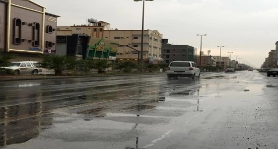 هطول أمطار على تبوك