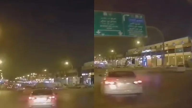 شاهد.. قائد سيارة متهور كاد يتسبب في كارثة بالرياض