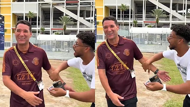 مشجع اتحادي يمازح نيفيز: إنت مصيبة والله العظيم أكرهك .. فيديو