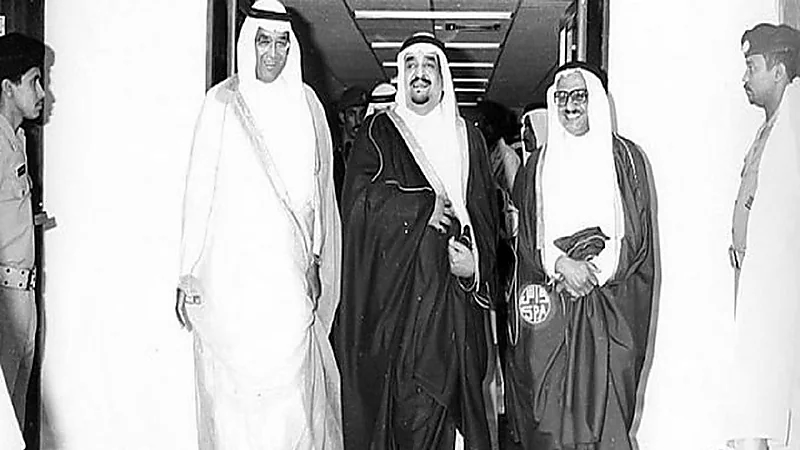 صورة نادرة للملك فهد خلال زيارة للشرقية