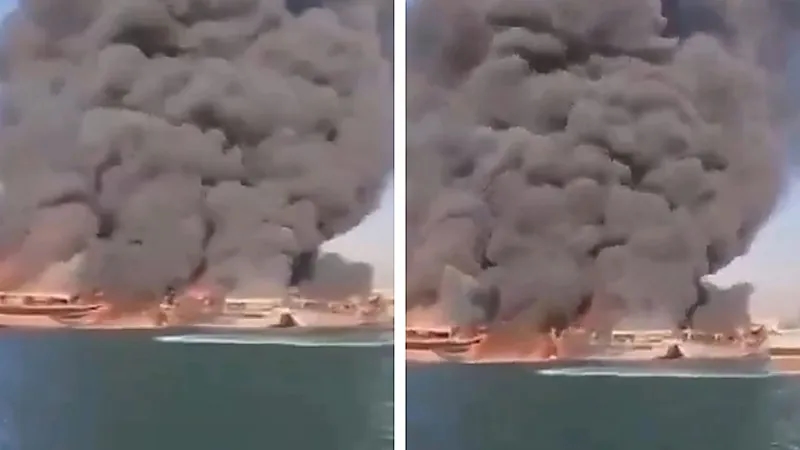 اندلاع حريق في قاعدة للحرس الثوري الإيراني .. فيديو