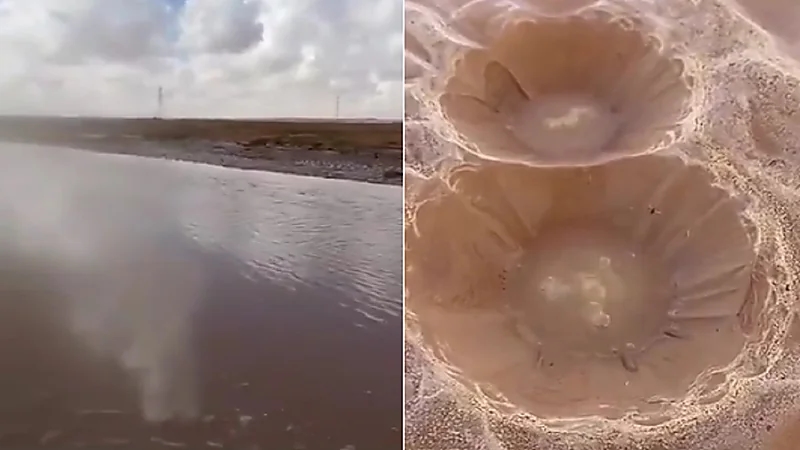 بالفيديو.. سبب ظهور فقاعات هوائية من بحيرة صلاصل بالقصيم