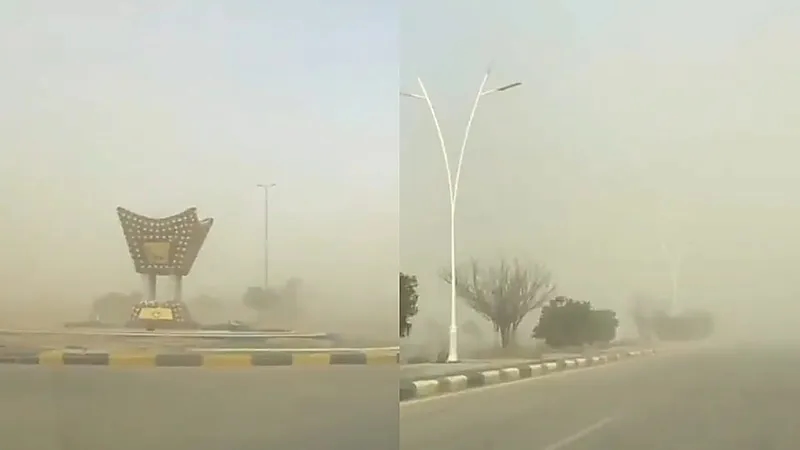 غبار يسود أجواء الجوف.. فيديو