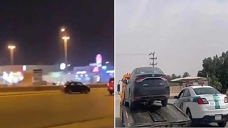 بالفيديو.. الإطاحة بقائد مركبة يمارس التفحيط في الرياض
