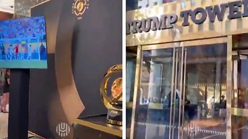 لقطات تاريخية للهلال تزين برج ترامب ضمن فعاليات مونديال الأندية .. فيديو