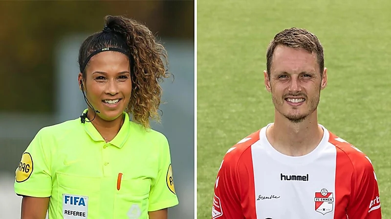 قصة حب تجمع بين لاعب ومُحكمة ملاعب بعد طرده من المباراة
