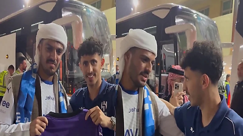 محمد القحطاني يحقق حلم مشجع إماراتي .. فيديو