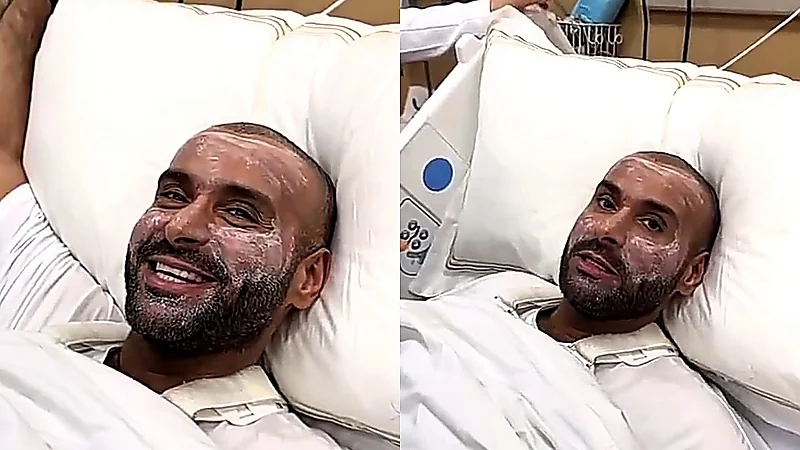 يزيد الراجحي يحافظ على نضارة بشرته في المستشفى رغم الإصابة.. فيديو