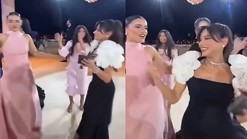 رقص المشاهير شمس واسو ولانا ونهى نبيل في زفاف نارين بيوتي.. فيديو