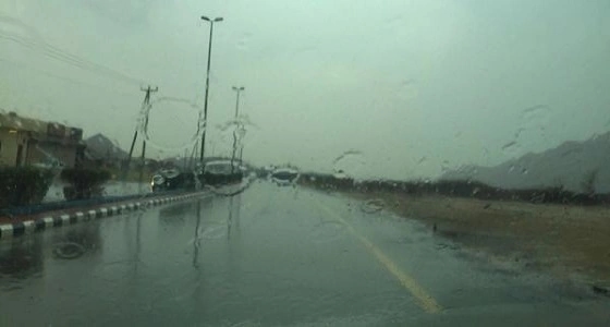 أمطار على محافظتي بارق والمجاردة