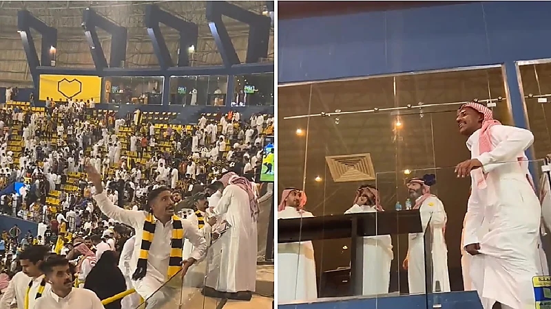 شاهد .. أنمار الحائلي لمشجع اتحادي احتج على المدرب: أص ولا كلمة