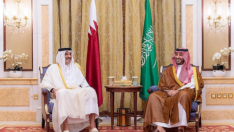 ولي العهد‬⁩ يلتقي أمير دولة قطر.. فيديو