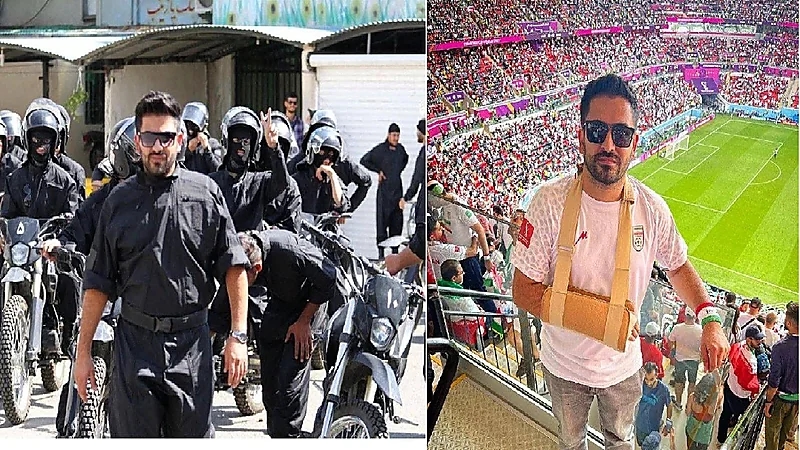 ظهور ضابط من القوات الخاصة الإيرانية في مدرجات مونديال قطر