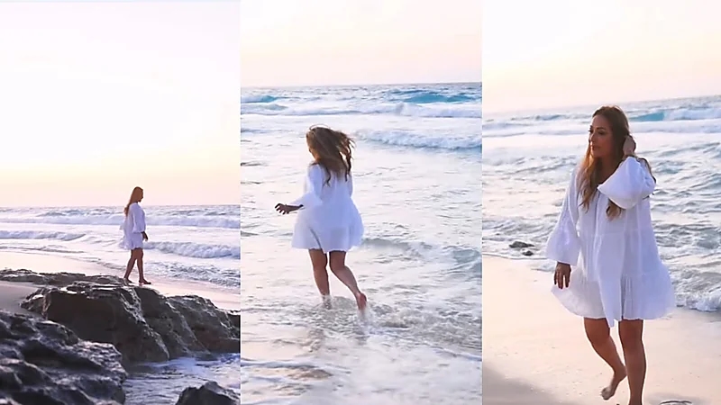 فيديو..ليلى علوي تودع الصيف بطريقتها