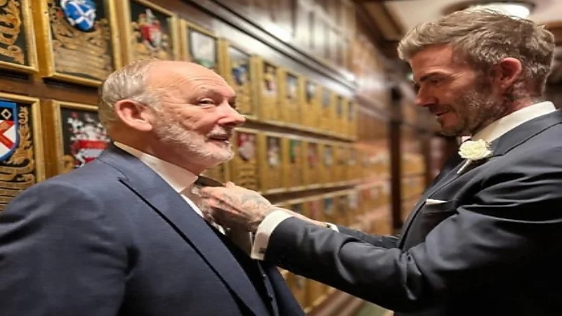 شاهد..زفاف والد ديفيد بيكهام عن عمر 72 عامًا