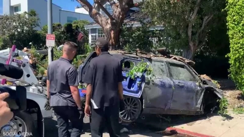 بالفيديو.. ممثلة شهيرة تتعرض لحادث تصادم خطير