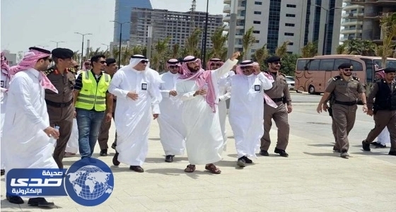 بالصور.. نائب أمير مكة يتفقد إنجاز 78 % من مشروع الكورنيش و30 % من القطار