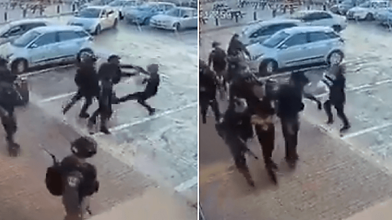 شاهد.. لحظة اعتداء قوات الاحتلال على شاب فلسطيني دون داع