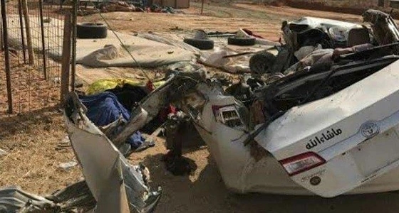 مصرع 6 أشخاص من عائلة واحدة في تصادم على طريق الجنادرية