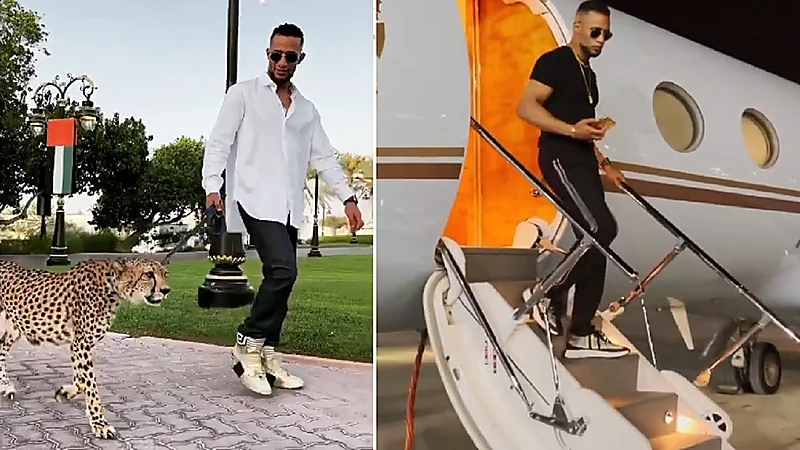 بالفيديو .. محمد رمضان يظهر بصحبة "فهد" ويستعرض طائرته الفاخرة