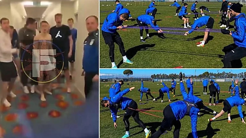 شاهد.. شجار عنيف بين لاعبين روسيين وأوكرانيين داخل فندق تركي