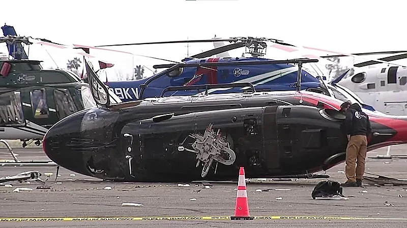 لص يحطم طائرة مروحية حاول سرقتها