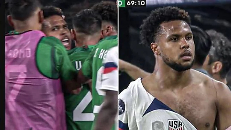 اشتباكات عنيفة بين لاعبي الولايات المتحدة والمكسيك.. فيديو