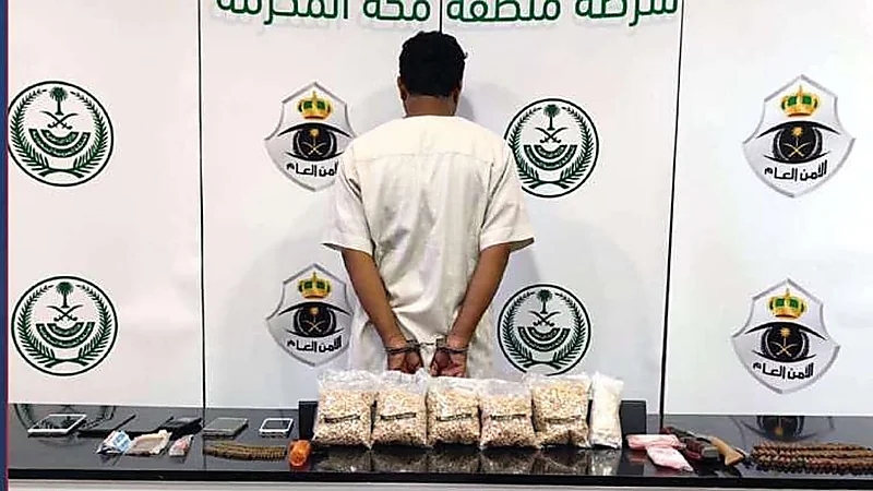 ضبط 10,506 من أقراص الإمفيتامين المخدر داخل منزل تحت الإنشاء