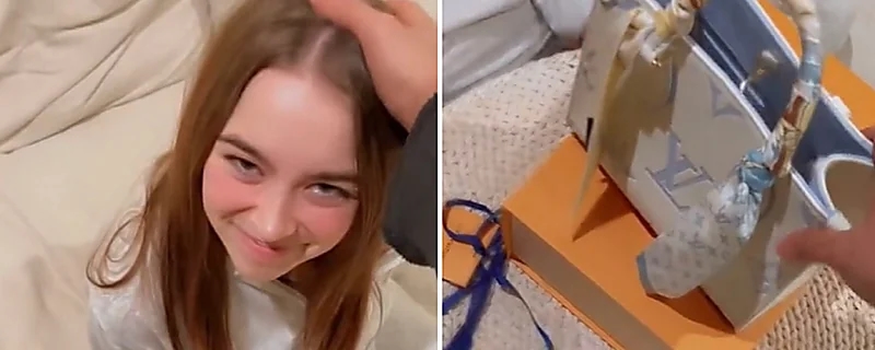 نجل هند القحطاني يُهدي حبيبته حقيبة بـ 14 ألف ريال.. فيديو