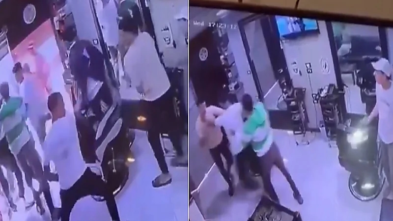 بلطجي يحمل ساطور ويعتدي على صاحب محل رفض إعطائه المال