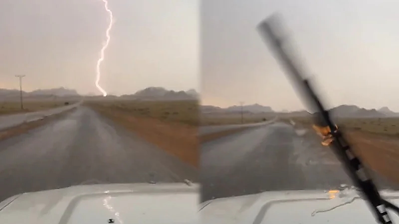 القصيم تشهد موجة من الأمطار والبرق.. فيديو