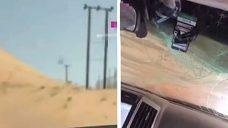 لحظات مرعبة لانقلاب سيارة أثناء نزهة في البر .. فيديو