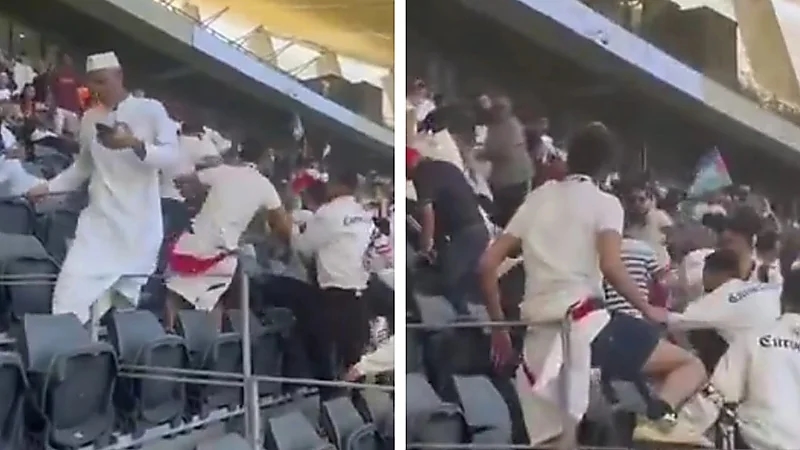 اشتباكات عنيفة بين جماهير الزمالك في ربع نهائي الكونفدرالية .. فيديو