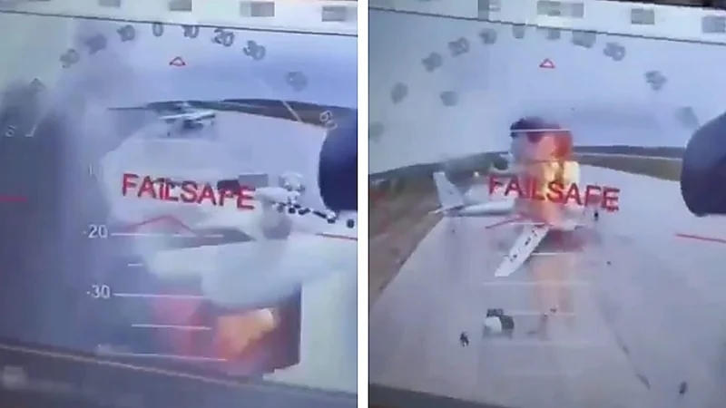 ضربات أوكرانية بالطائرات المسيرة تشعل حرائق في قواعد جوية روسية .. فيديو