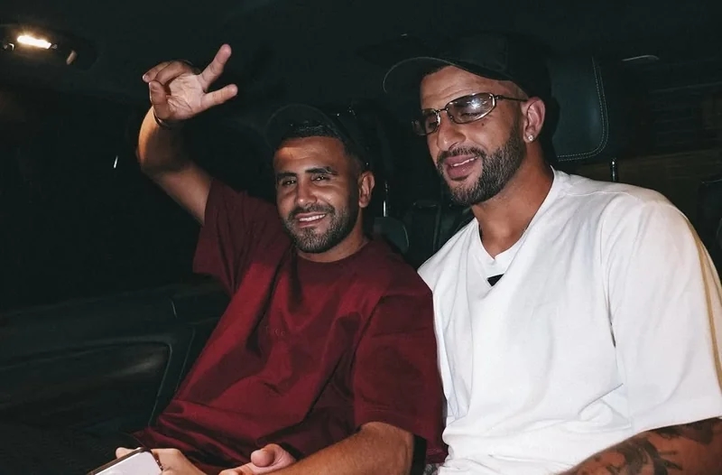 رياض محرز يقضي إجازته برفقة والكر ومبولحي