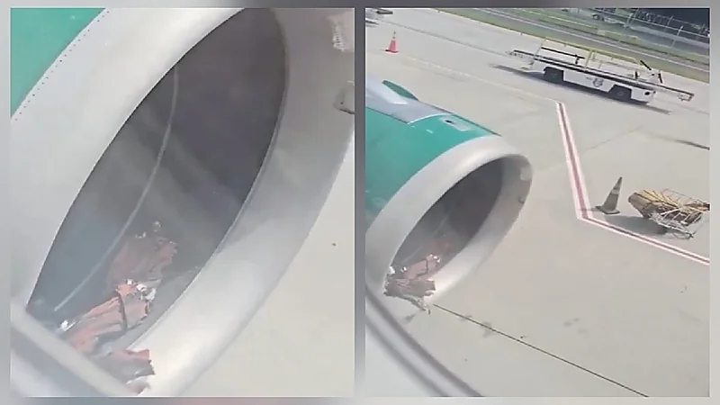 خطأ تشغيلي يعطل طائرة فرونتير عن الخدمة.. فيديو