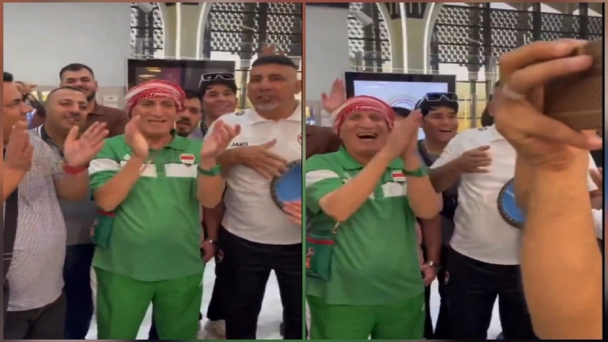 رابطة مشجعي منتخب العراق تصل جدة .. فيديو