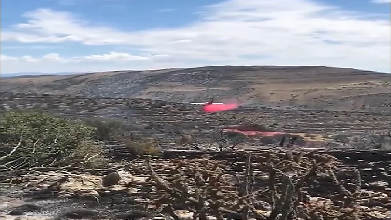 خطأ طيار يهدد طائرة مكافحة حرائق في نيو مكسيكو.. فيديو