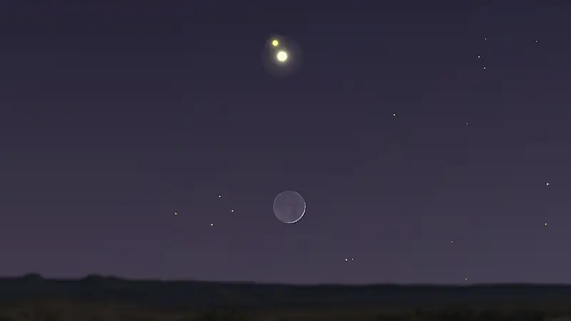 فلكية جدة: اقتران بين هلال القمر وكوكب زحل الجمعة المقبل