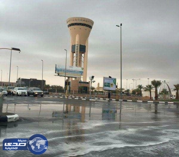 امطار متوسطة الى غزيرة على تبوك و الأجزاء المجاورة
