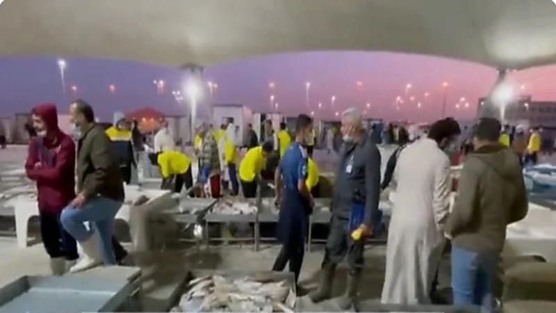 شاهد.. خلاف وفوضى في أول يوم بسوق الأسماك الجديد بالقطيف 